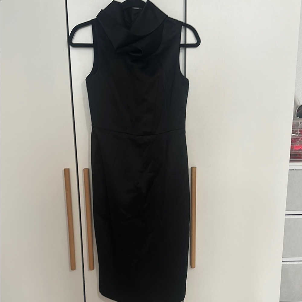 Michael Kors Black Sleeveless Cowl Neck Sheath Dress